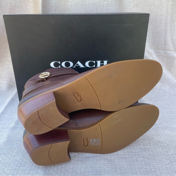 NWT Coach Debi Leather Bootie Walnut 10 - Picture 5 of 6